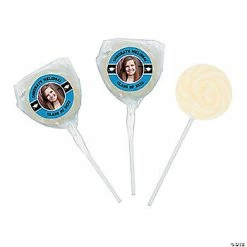 Cheap 👍 Graduation Custom Photo Swirl Lollipops - 24 Pc. 🤩