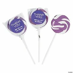 Coupon ❤️ Personalized Thank You Swirl Lollipops - Purple ✨