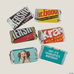 Best Sale ⭐ Custom Photo Mini 🍬 Candy Bar Sticker Labels - 30 Pc. 🥰