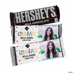 New 💯 Personalized Congrats Girl Graduation Custom Photo 🍬 Candy Bar Labels - 12 Pc. 🛒