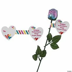 Discount 🥰 Personalized Iridescent Foil-Wrapped Chocolate Roses - 24 Pc. 😀