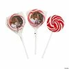 Cheapest 🛒 Personalized Custom Photo Red Swirl Pops - 12 Pc. ⌛