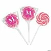 Cheapest 😀 Personalized Hot Pink Monogram Swirl Lollipops - 24 Pc. 😀