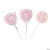 Budget 😉 Personalized Light Pink Monogram Swirl Lollipops - 24 Pc. 🔥