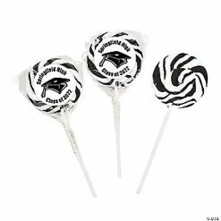 Best Pirce ⌛ Personalized Black Graduation Swirl Lollipops - 24 Pc. 🎉