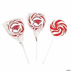 Top 10 ❤️ Personalized Red Graduation Swirl Lollipops - 24 Pc. ✨
