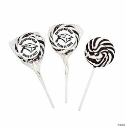 Wholesale 🛒 Personalized White Graduation Swirl Lollipops - 24 Pc. ❤️