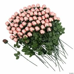 Top 10 ✔️ Bulk Pink Foil-Wrapped Chocolate Roses - 72 Pc. 🤩