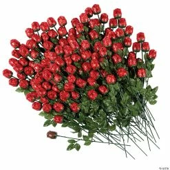 Best Pirce 💯 Bulk Red Foil-Wrapped Chocolate Roses - 300 Pc. 🔥