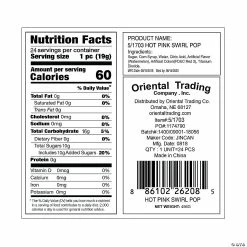 Graduation Candy Sales Shop -Graduation Candy Sales Shop hot pink swirl lollipops 24 pc 5 1703 a05