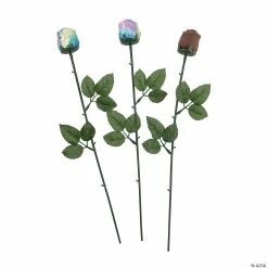 Cheap ⌛ Iridescent Foil-Wrapped Chocolate Roses - 12 Pc. ⭐