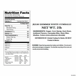 Brand new 🌟 Large Gumballs - 97 Pc. 🤩 -Graduation Candy Sales Shop large shimmer white gumballs 97 pc k2180 a05